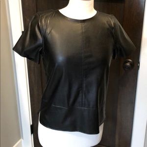 BNWT Loft Faux Leather Top